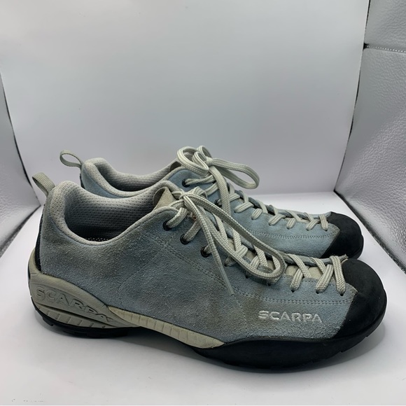 SCARPA Mojito Lake Blue Suede Canvas Outdoor Hiking Climbing Shoes Sz EU40 US7.5 - Picture 2 of 11